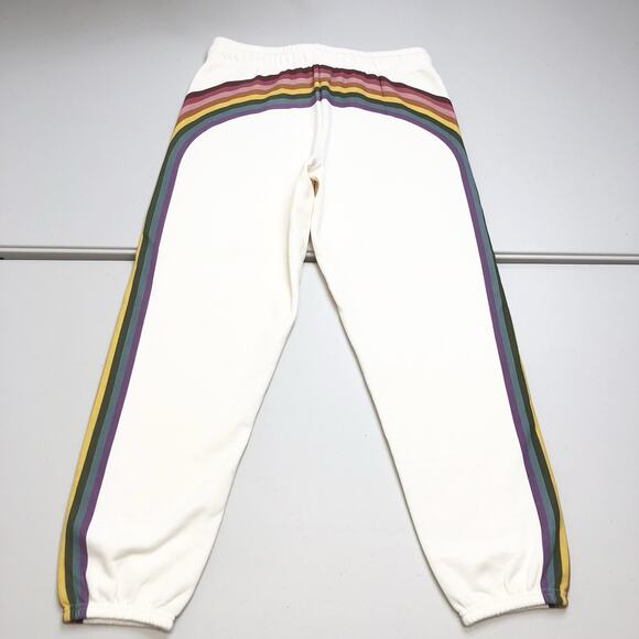 Marine Layer White Joggers with Multicolor Stripes - Picture 8 of 8
